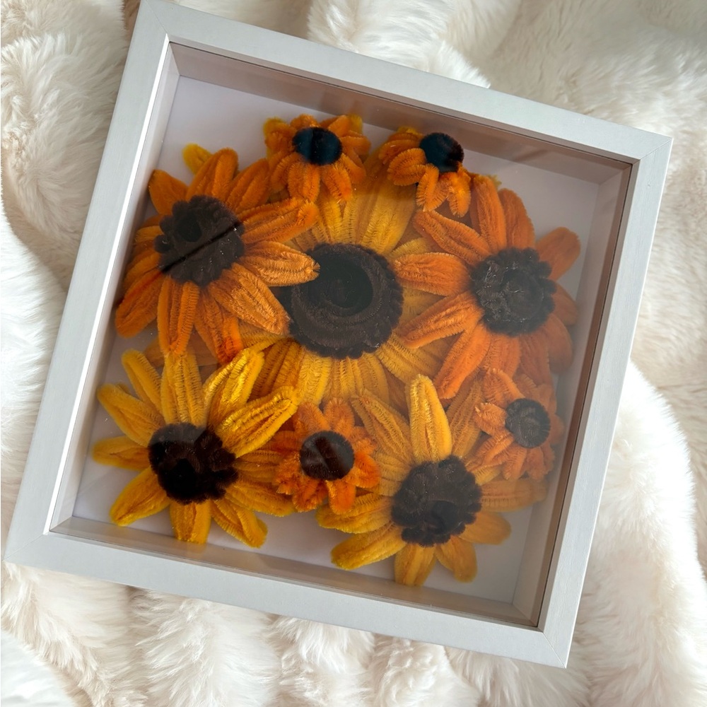 Framed Sunflower Art Decor